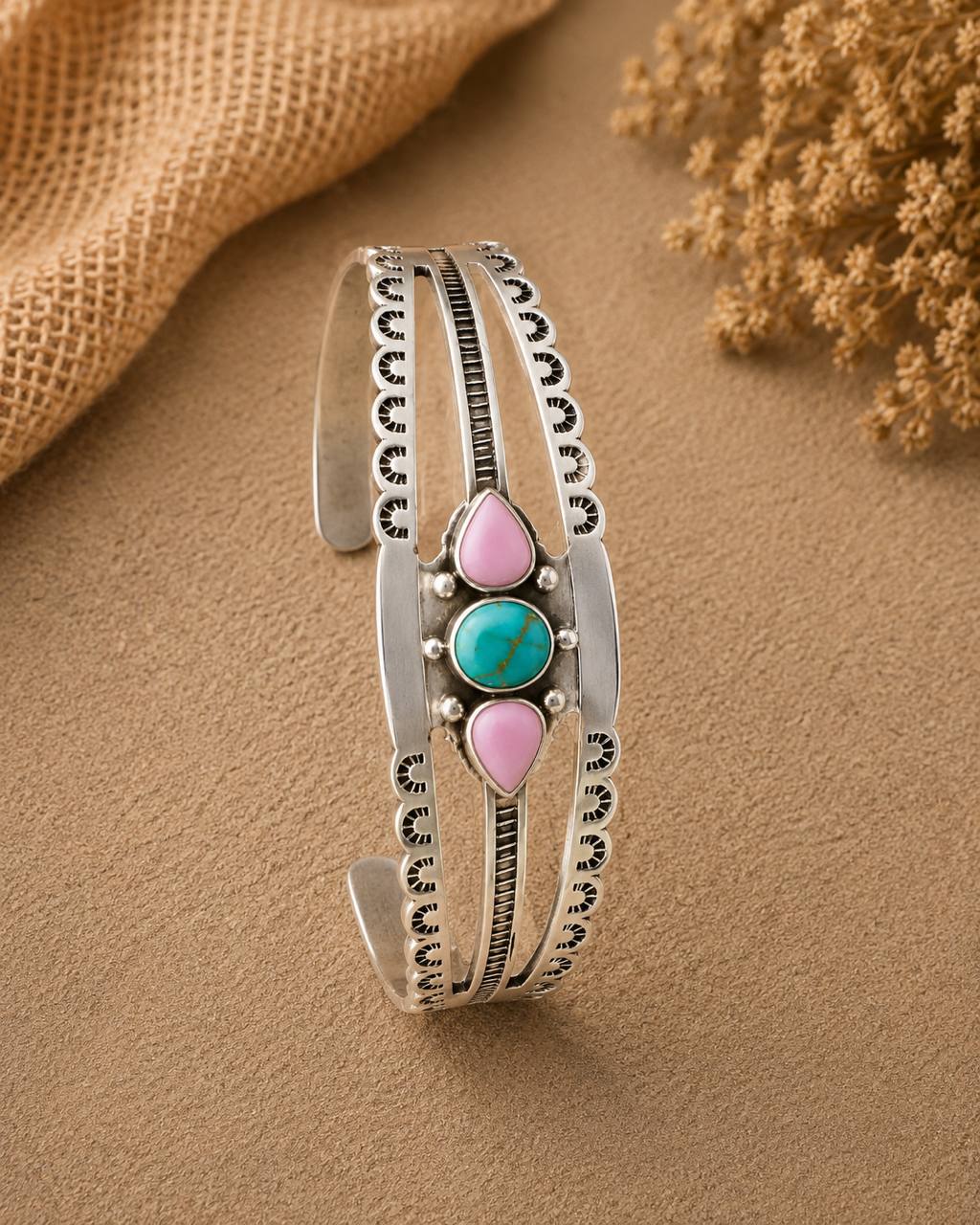 Kingman Turquoise/Pink Conch